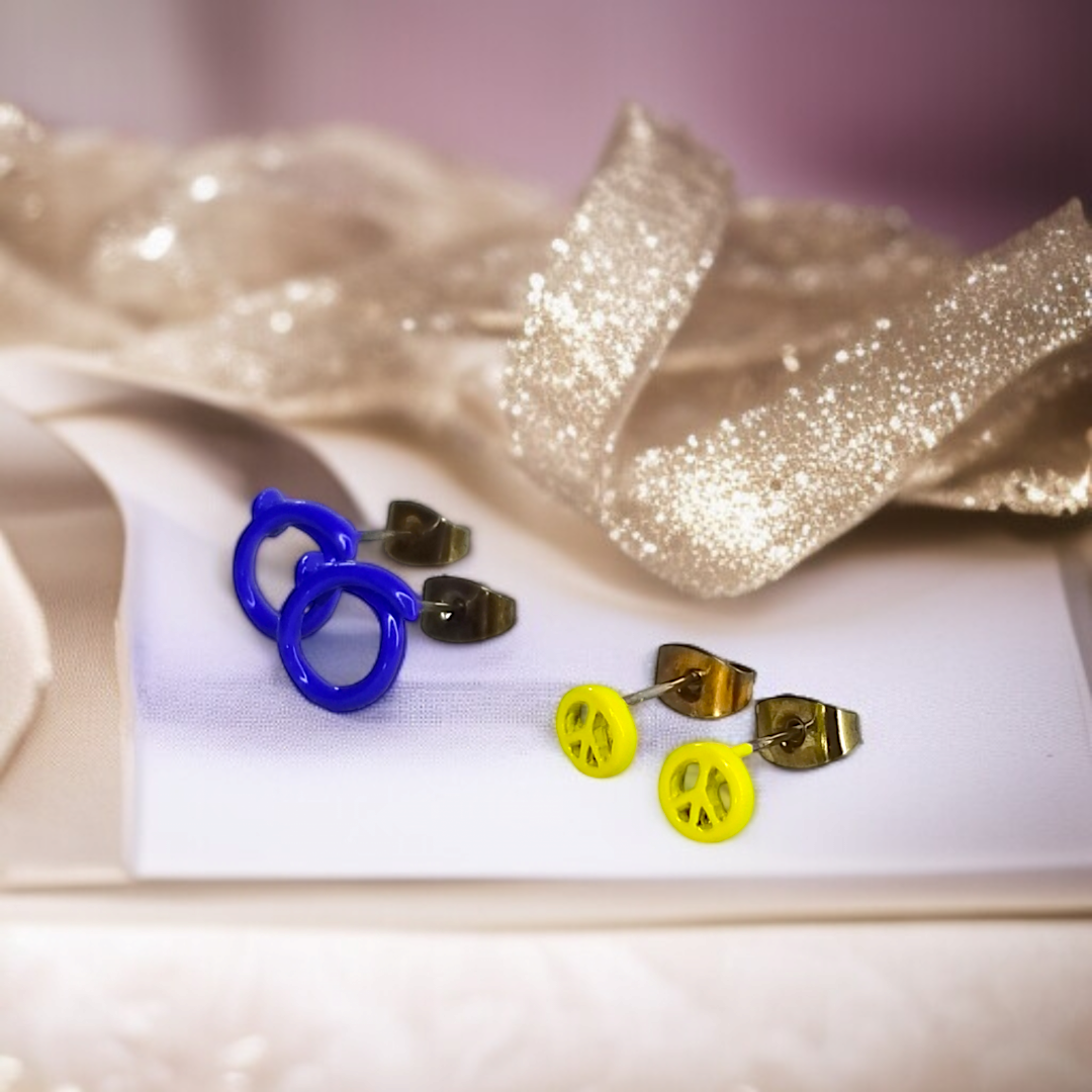 Exclusive Pop of Color Mini Hoops