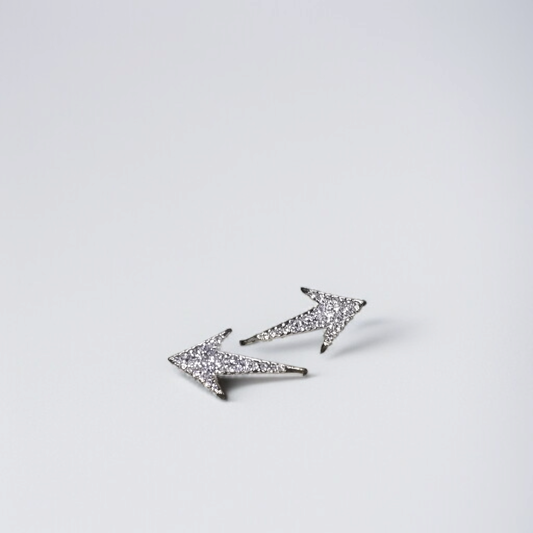 Diamond Pave Arrow Up Stud Earrings