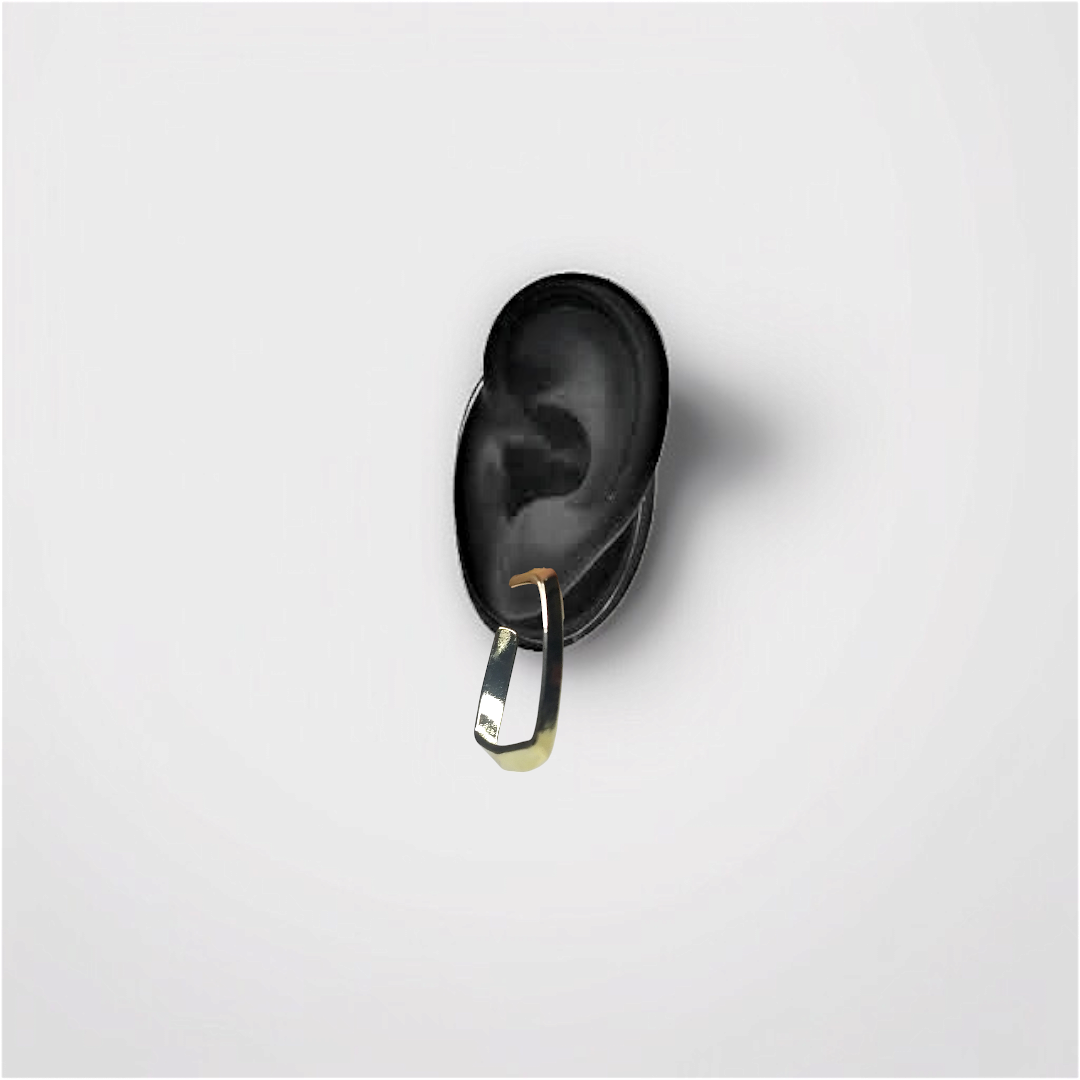 Modern Golden Square Hoop Earrings
