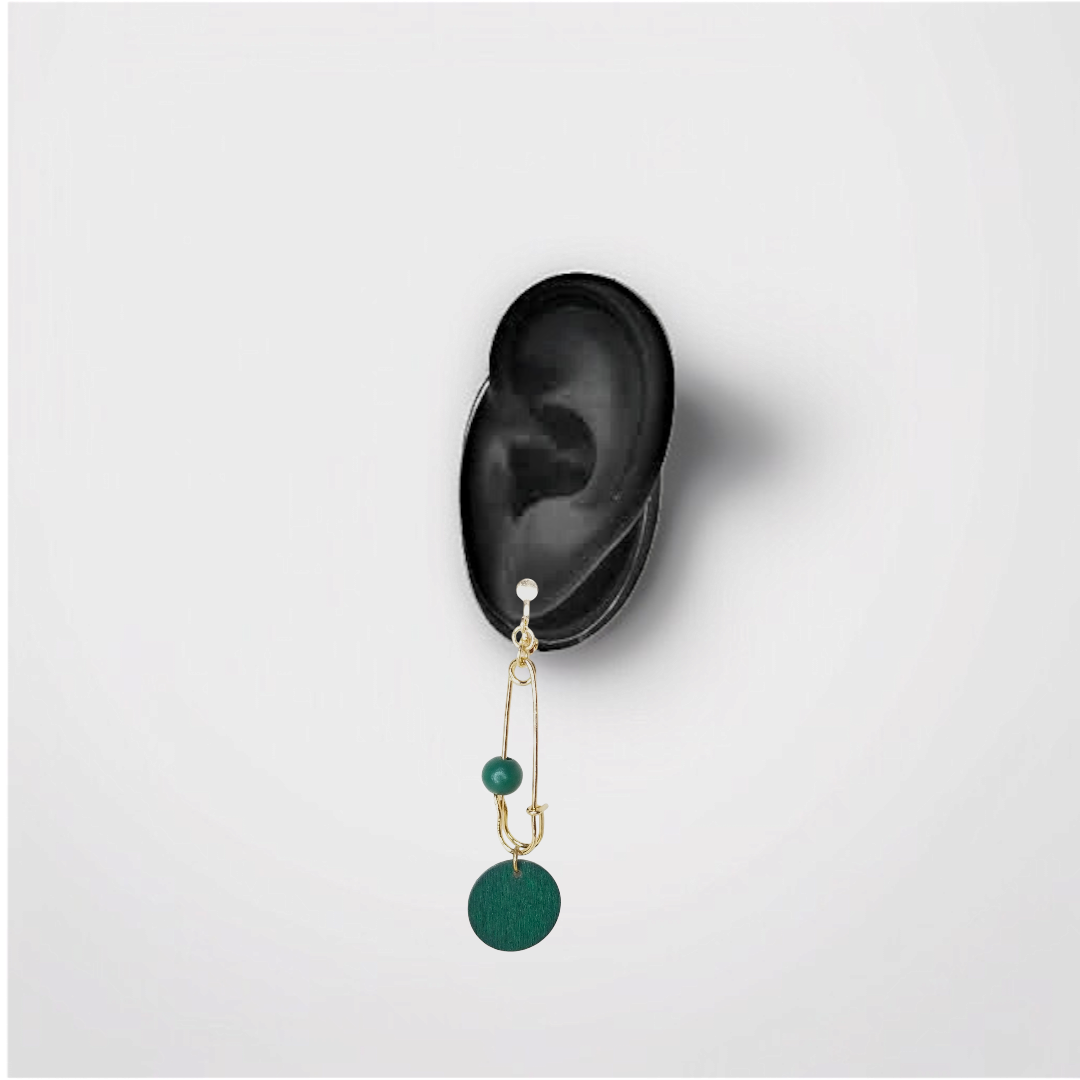 Chic Green Drop Earrings by Celvyn
