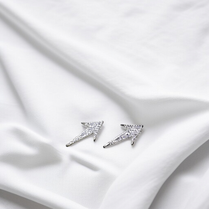 Diamond Pave Arrow Up Stud Earrings