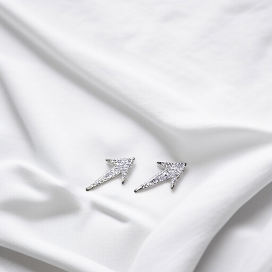 Diamond Pave Arrow Up Stud Earrings