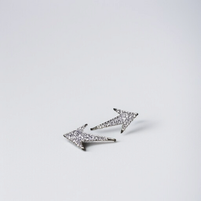 Diamond Pave Arrow Up Stud Earrings