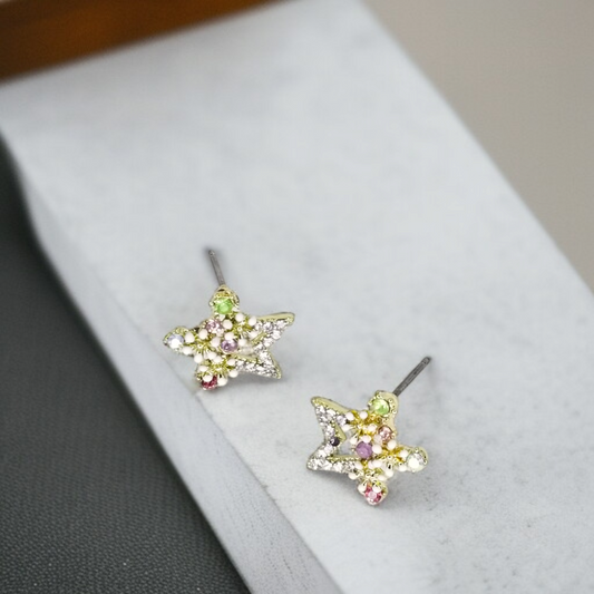 Flower & Star Stud Earrings
