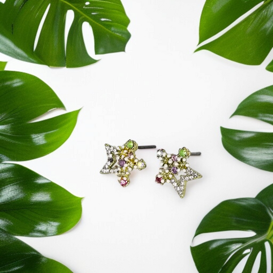 Flower & Star Stud Earrings