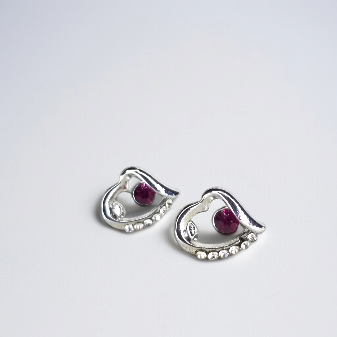Heart Gemstone Earrings