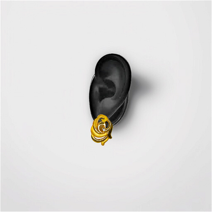 Abstract Golden Curl Earrings