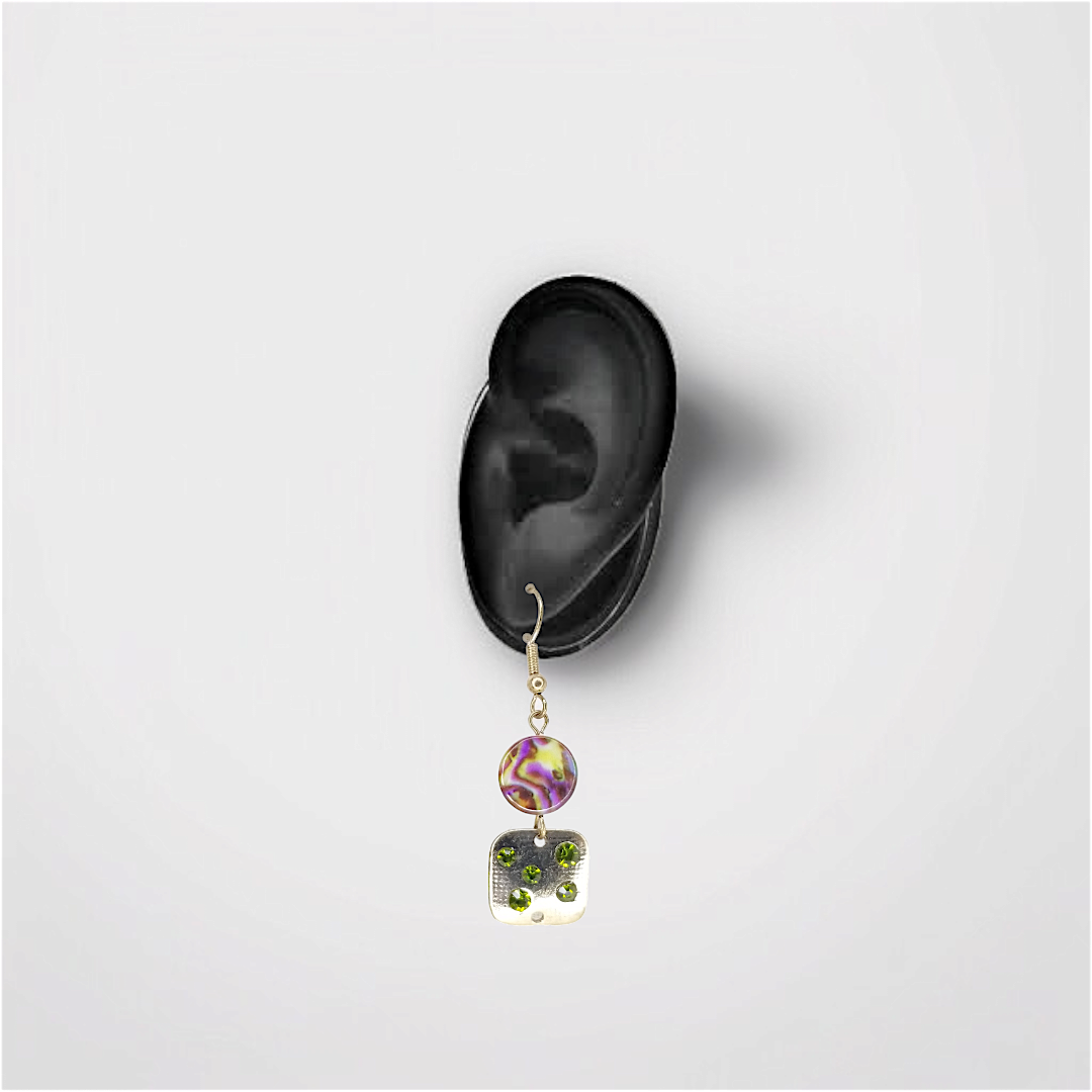 Gold Tone & Colorful Crystal Dangles
