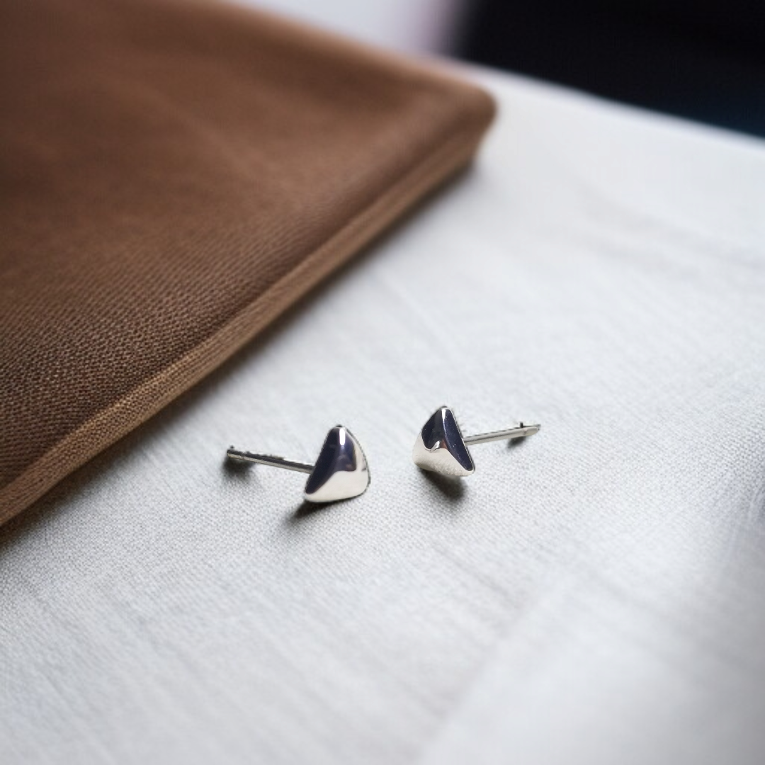 Affordable Luxury Mountain Peak Stud Earrings by Celvyn