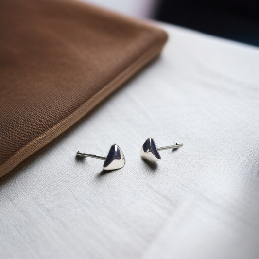 Affordable Luxury Mountain Peak Stud Earrings by Celvyn