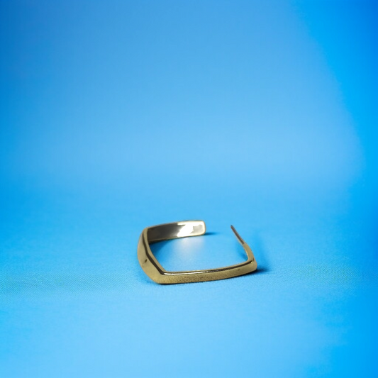 Modern Golden Square Hoop Earrings